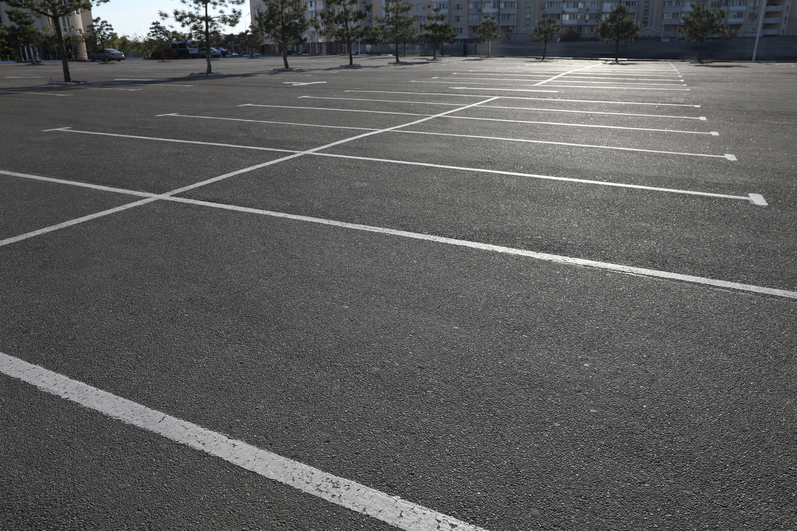 Completed parking lot